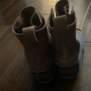 L.L. Bean Tan and Black Kids Boots